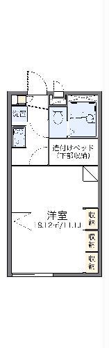 レオパレスマロンハイツⅡ(1K/1階)の間取り写真