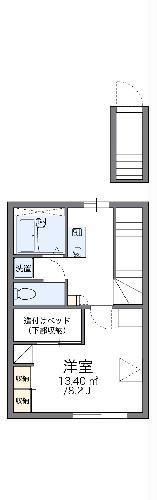 レオパレスフリージア(1K/2階)の間取り写真