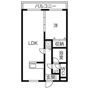 ロワールレジデンス7番館(1LDK/2階)の間取り写真