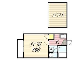 イーストコート大山寺(1K/2階)の間取り写真