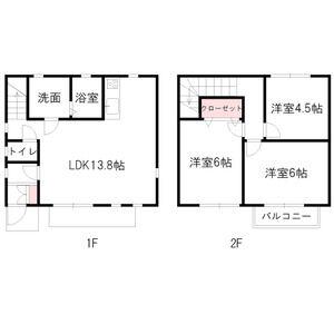 名鉄各務原線 切通駅 徒歩39分 2階建 築14年(3LDK)の間取り写真