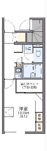 レオパレスCEDARⅡ(1K/1階)の間取り写真