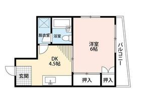 EIGHT BUILDINGⅠ(1DK/2階)の間取り写真