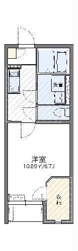 レオネクストルミエール西台Ⅲ(1K/1階)の間取り写真