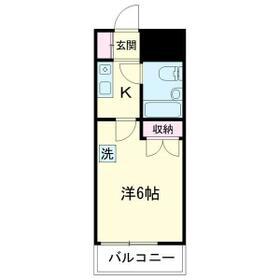 ライブコア清瀬(1K/3階)の間取り写真