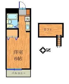 さくらハイムⅣ(1K/2階)の間取り写真