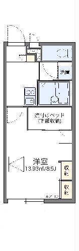 レオパレスM(1K/1階)の間取り写真