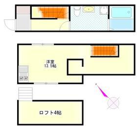 GREEN TERRACE 2(ワンルーム/1階)の間取り写真