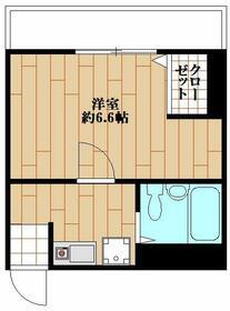 キャッスルパレス国分寺イースト(1K/7階)の間取り写真
