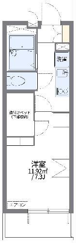 レオパレスアウロラ(1K/1階)の間取り写真