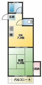 高橋コーポ(1DK/2階)の間取り写真