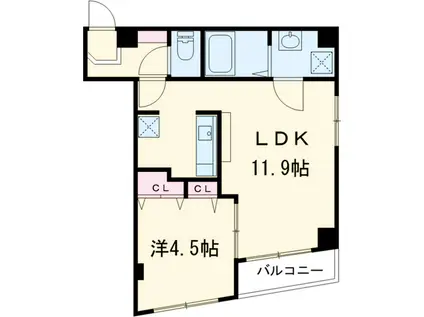 カーサ コルツァ 幕張(1LDK/3階)の間取り写真