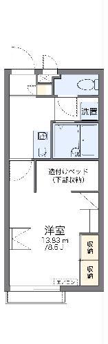 レオパレス結(1K/2階)の間取り写真