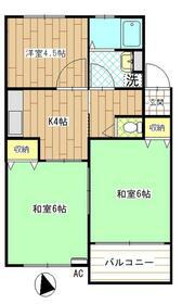 中西ビル(3K/2階)の間取り写真