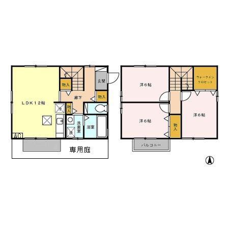 近鉄名古屋線 近鉄四日市駅 バス乗車時間：31分 波木南台１丁目バス停で下車 徒歩2分 2階建 築25年(3LDK)の間取り写真
