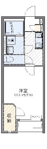レオネクストリンクス 和(1K/1階)の間取り写真