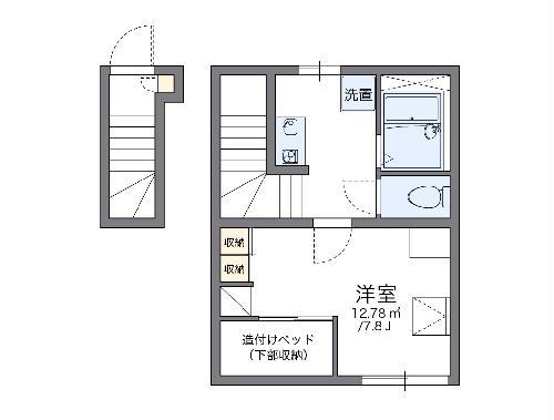レオパレスJOY(1K/2階)の間取り写真