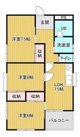 リアライズ春日町(3DK/1階)の間取り写真