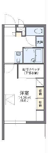 レオパレスドリーム21(1K/1階)の間取り写真