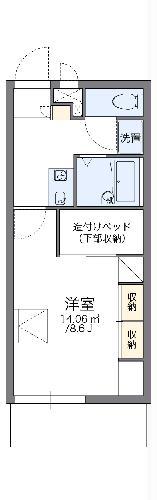 レオパレスドリーム21(1K/1階)の間取り写真