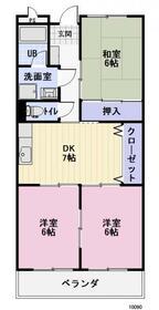 LIMPIA大山(3DK/1階)の間取り写真