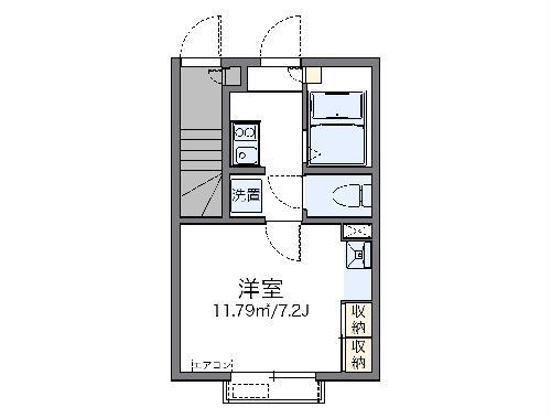 レオネクストスマイル(1K/1階)の間取り写真