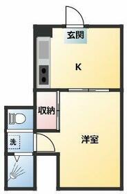 本田マンション2号棟(1K/1階)の間取り写真