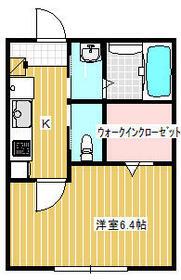 リーフィアⅠ(1K/1階)の間取り写真