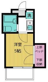 クラブコート志木(1K/3階)の間取り写真