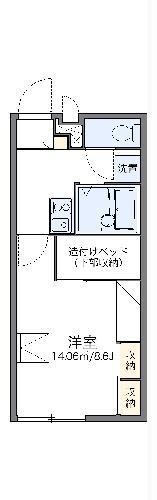 レオパレスアクシオンⅡ(1K/1階)の間取り写真