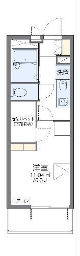 レオパレスグリーンガーデンⅣ(1K/3階)の間取り写真