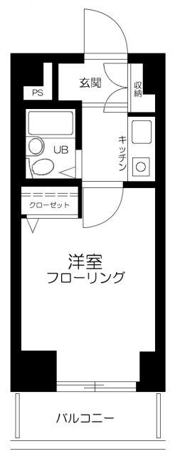 ダイホープラザ高田馬場2(1K/3階)の間取り写真