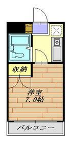 諏訪コーポ川崎(1K/4階)の間取り写真