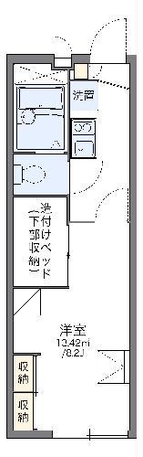 レオパレス神山(1K/1階)の間取り写真