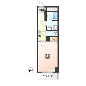 ロイヤル金信Ⅳ(1K/4階)の間取り写真