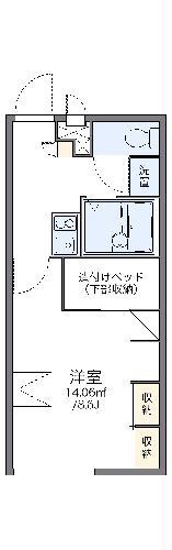 レオパレスリベェールヤマダ2(1K/1階)の間取り写真
