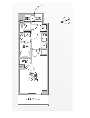 レジディア新御徒町2(1K/5階)の間取り写真