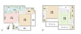 東京都浅草線 西馬込駅 徒歩15分 2階建 築89年(3LDK)の間取り写真