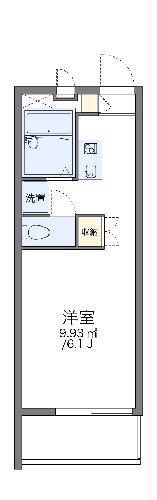 レオパレスALTAⅡ(1K/3階)の間取り写真