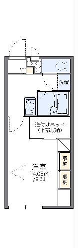 レオパレストゥデイ(1K/2階)の間取り写真