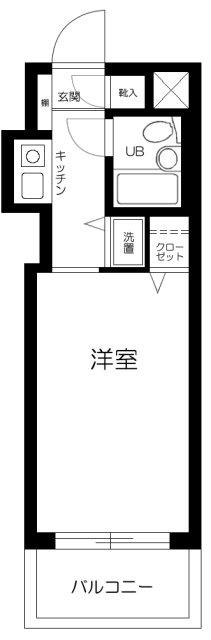 ウィンベルソロ五反野第2(1K/4階)の間取り写真