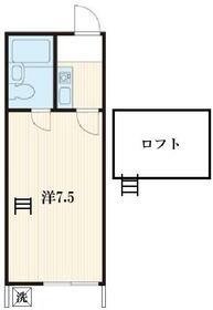 コーポ戸ヶ崎(1K/1階)の間取り写真