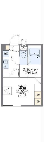 レオパレスHINODE(1K/2階)の間取り写真
