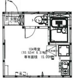 諏訪坂アパート(ワンルーム/1階)の間取り写真