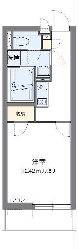 クレイノ河原タウニー(1K/1階)の間取り写真