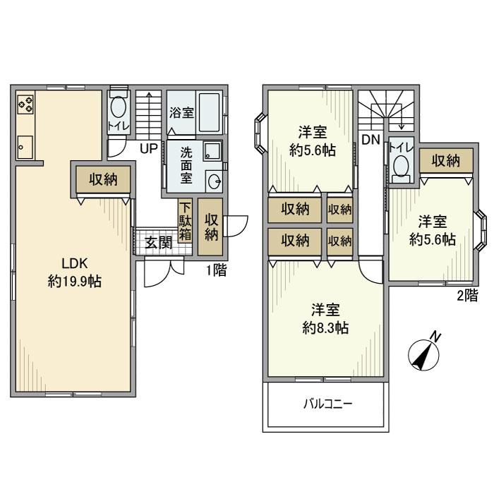 東武鉄道東上線 鶴瀬駅 徒歩14分 2階建 築20年