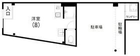 RENTA和地山(ワンルーム/1階)の間取り写真
