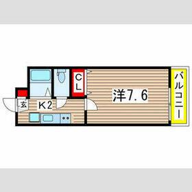 QUALIAⅢ(1K/3階)の間取り写真