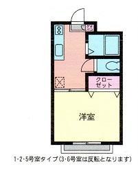 シティーコーポ中山(1K/1階)の間取り写真