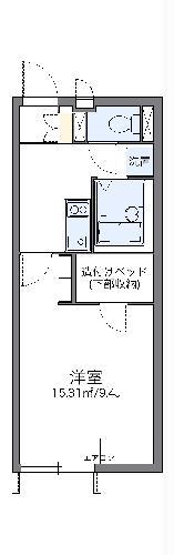 レオネクストウエスト(1K/2階)の間取り写真